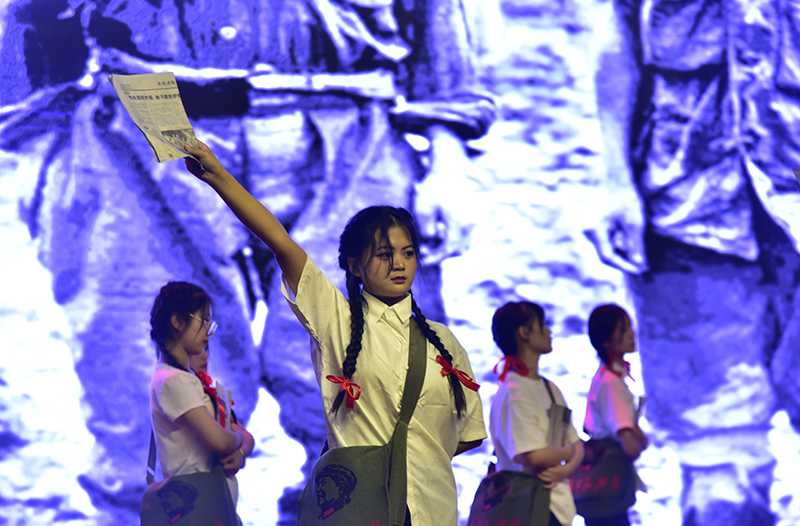 幼儿师范学院成功举办第二届文化艺术节暨庆祝建党100周年系列活动“风雨百年路奋斗铸辉煌”第二届舞台剧技能大赛(图3)